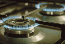 Yellow flame gas stove